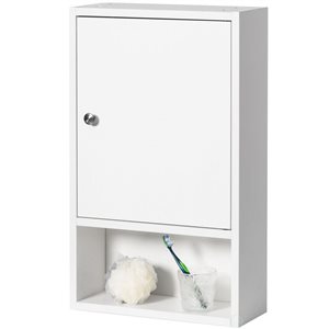 Basicwise 16.5-in x 27.5-in White Rectangle Medicine Cabinet