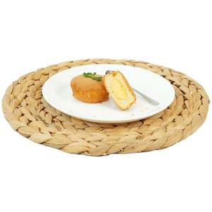 Vintiquewise 11.5-in Round Natural Handmade Water Hyacinth Placemats - 4-Pack