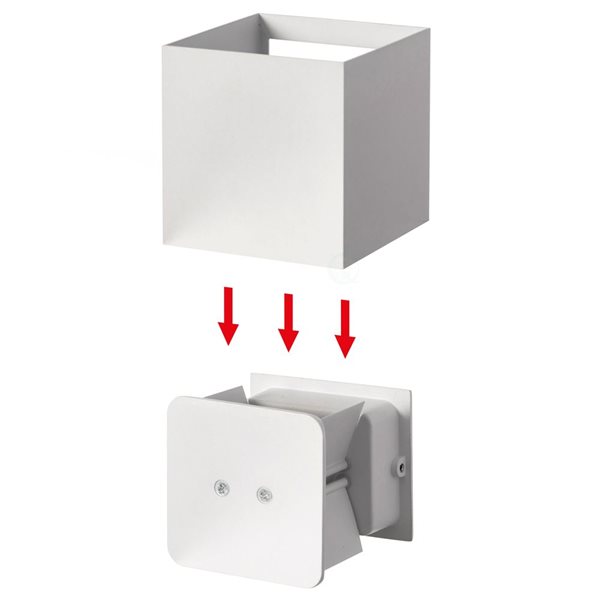 Quickway Imports 4-in x 3-in White Decorative Wall Sconce - Set of 2