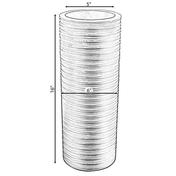 Vase Uniquewise cylindrique de 16 po en bois de manguier brun