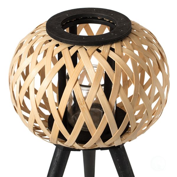 Vintiquewise Trellis Bamboo Lantern Candle Holder