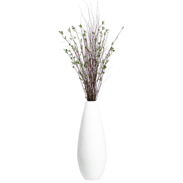 Grand vase Uniquewise de 31,5 po en bambou blanc