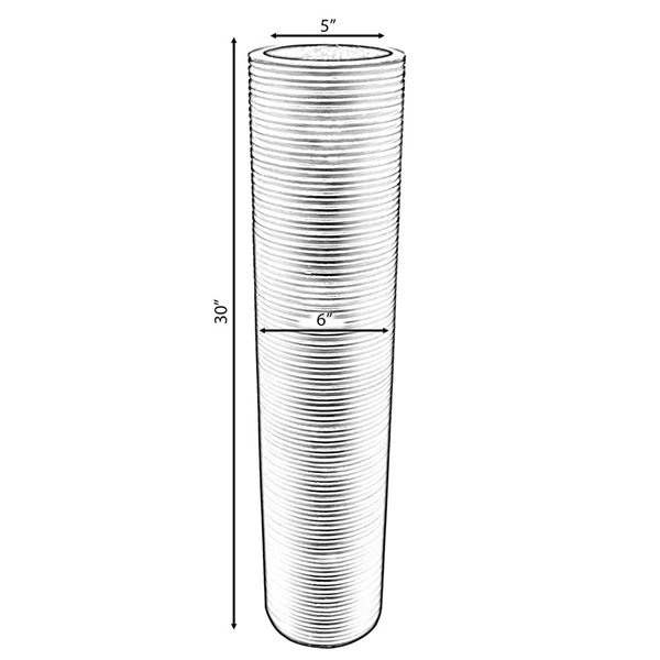 Grand vase Uniquewise cylindrique de 30 po en bois de manguier brun