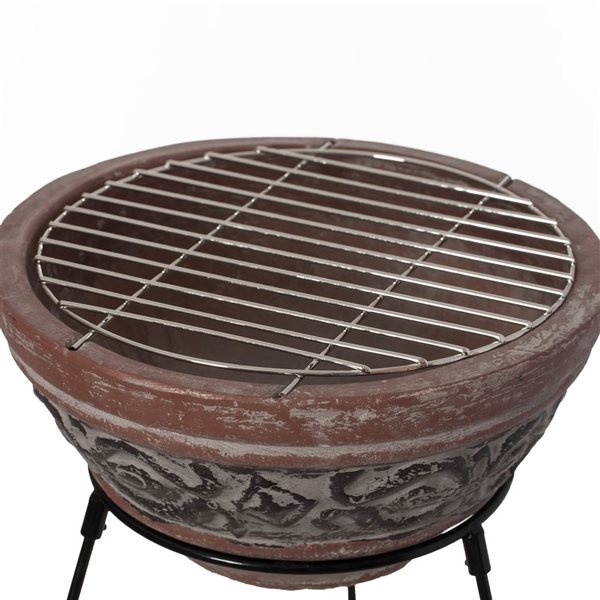 Vintiquewise 13.25-in Dark Red Charcoal Grill