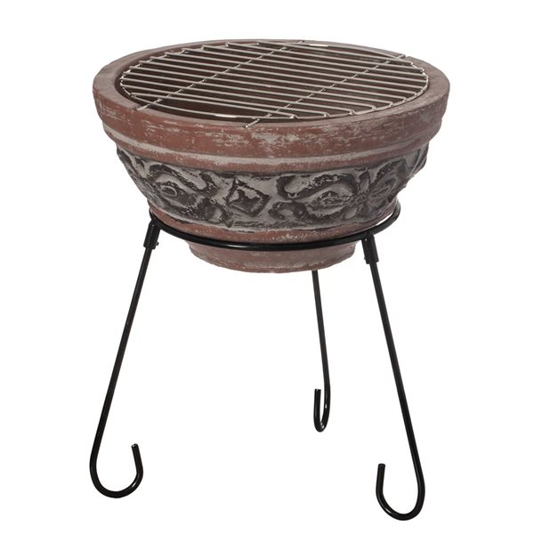 Vintiquewise 13.25-in Dark Red Charcoal Grill