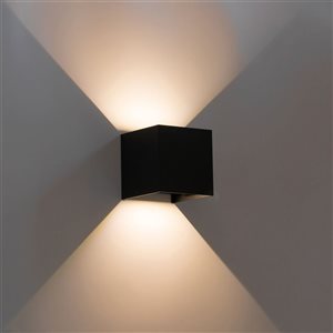 Quickway Imports 4-in x 3-in Black Decorative Wall Sconce - Set of 4