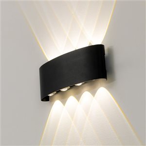 Quickway Imports 8.25-in x 3-in Black Decorative Wall Sconce