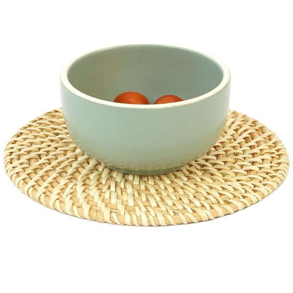 Vintiquewise 7 25 In Round Natural Handmade Rattan Placemats 4 Pack   332000513 MainImage 001 L 