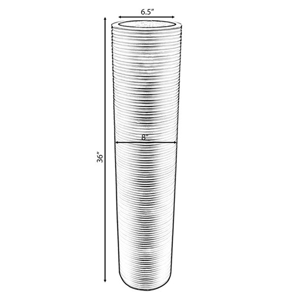 Grand vase Uniquewise cylindrique de 36 po en bois de manguier brun