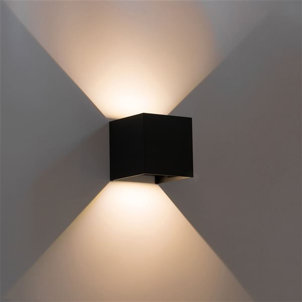 Quickway Imports 4 In X 3 In Black Decorative Wall Sconce Set Of 2 RONA   332000558 MainImage 001 L 