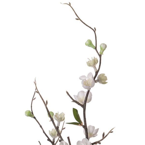 Uniquewise 36-in White Artificial Cherry Blossom Branches - Set of 5