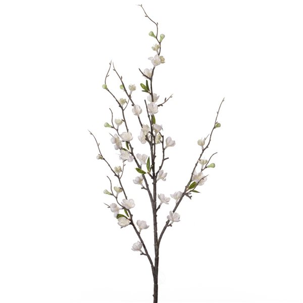 Uniquewise 36-in White Artificial Cherry Blossom Branches - Set of 5 ...