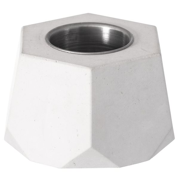 Vintiquewise 4.25-in H Hexagon White Cement Tabletop Fire Pit