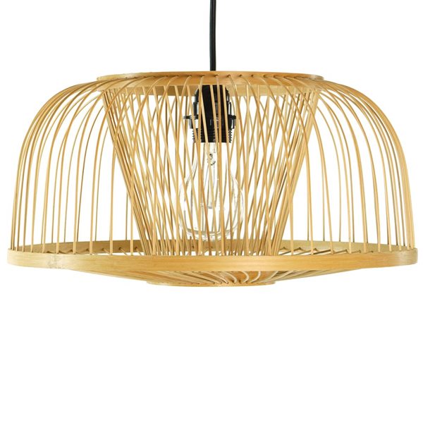 Vintiquewise 1-Light Natural Rattan Oval Modern/Contemporary Chandelier