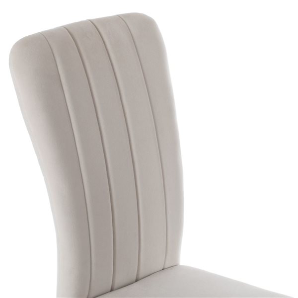 Fabulaxe Modern Beige Fabric Dining Chair