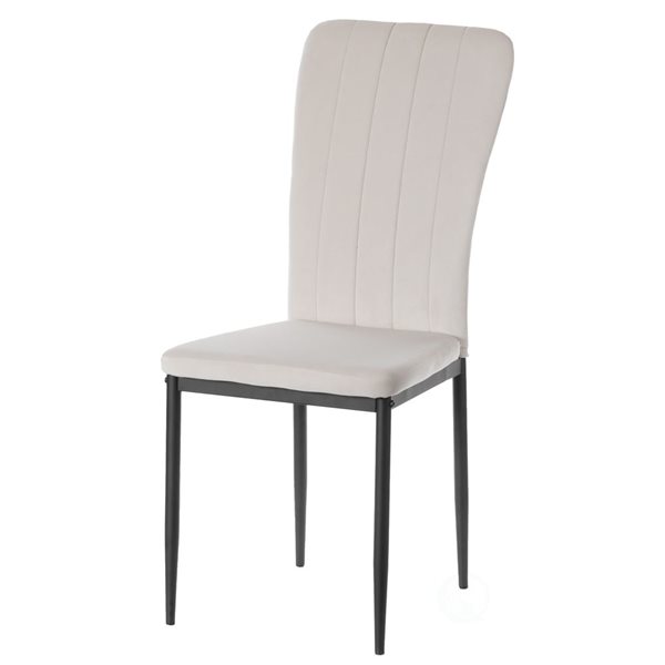 Fabulaxe Modern Beige Fabric Dining Chair