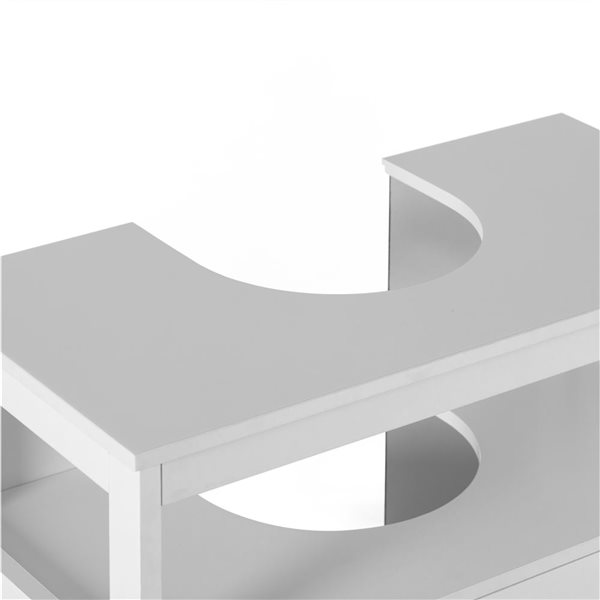 Basicwise 23.75-in White Bathroom Vanity With White Wood Top