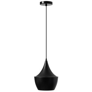 Quickway Imports 9.75-in Black Modern/Contemporary Round Pendant Light