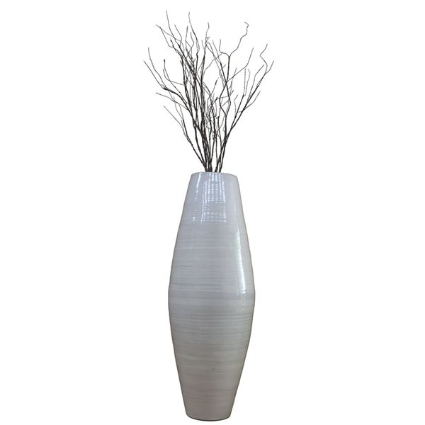 Uniquewise 37-in White Bamboo Floor Vase