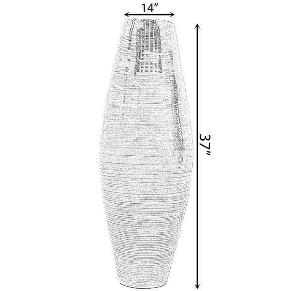 Uniquewise 37-in White Bamboo Floor Vase