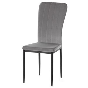 Fabulaxe Modern Grey Fabric Dining Chair