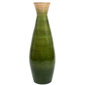 Grand vase Uniquewise de 24 po en bambou vert