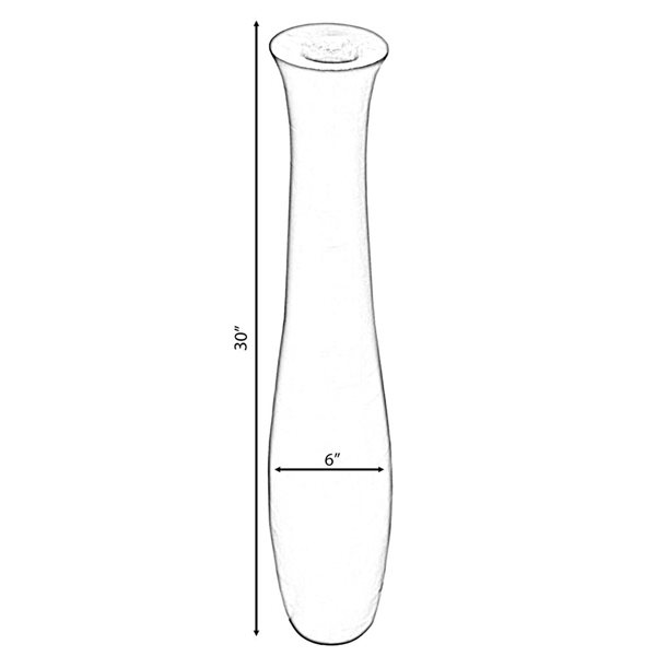 Grand vase Uniquewise de 30 po en bois de manguier brun