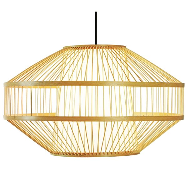 Vintiquewise 19.75-in Natural Modern/Contemporary Lantern Pendant Light