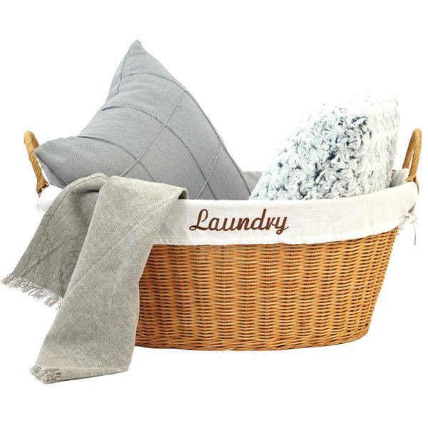 Vintiquewise 17-in x 25-in x 13-in Rattan Basket