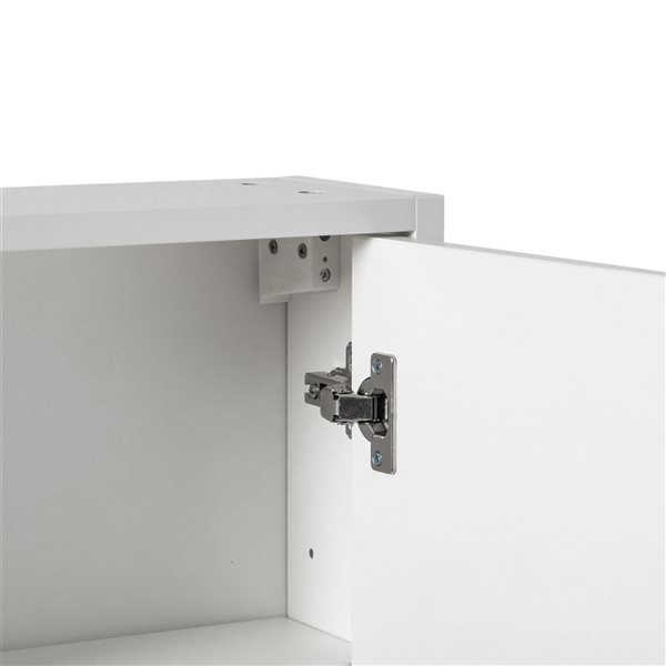 Basicwise 23.75-in x 30-in White Mirrored Medicine Cabinet