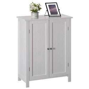 Basicwise 23.75-in x 31.5-in x 11.5-in White Freestanding Linen Cabinet