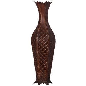 Uniquewise 35-in Brown Metal Floor Vase