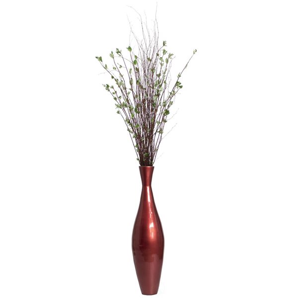 Uniquewise 33-in Red Bamboo Floor Vase