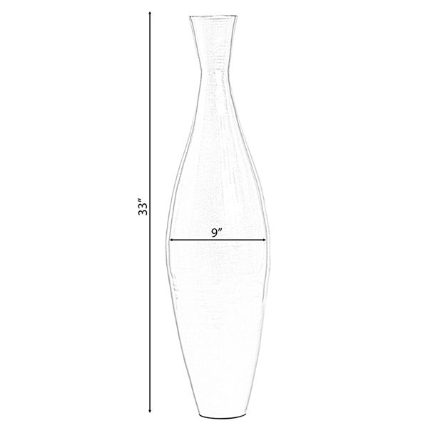 Uniquewise 33-in Red Bamboo Floor Vase