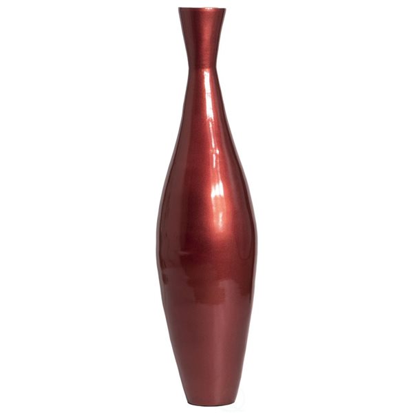 Uniquewise 33-in Red Bamboo Floor Vase