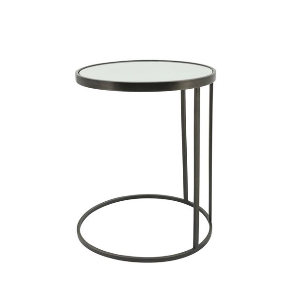 Sagebrook Home Black/Gold Side Table - 2-Piece
