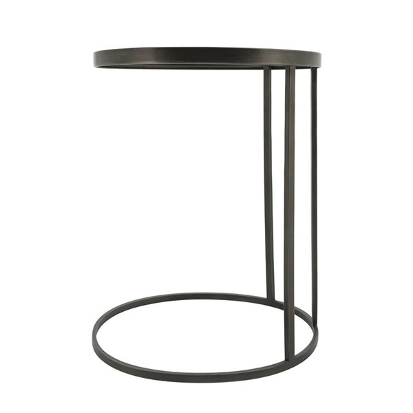 Sagebrook Home Black/Gold Side Table - 2-Piece