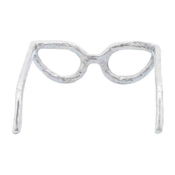 Sagebrook Home Silver Aluminum Contemporary Glasses Sculpture