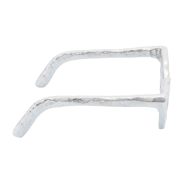 Sagebrook Home Silver Aluminum Contemporary Glasses Sculpture