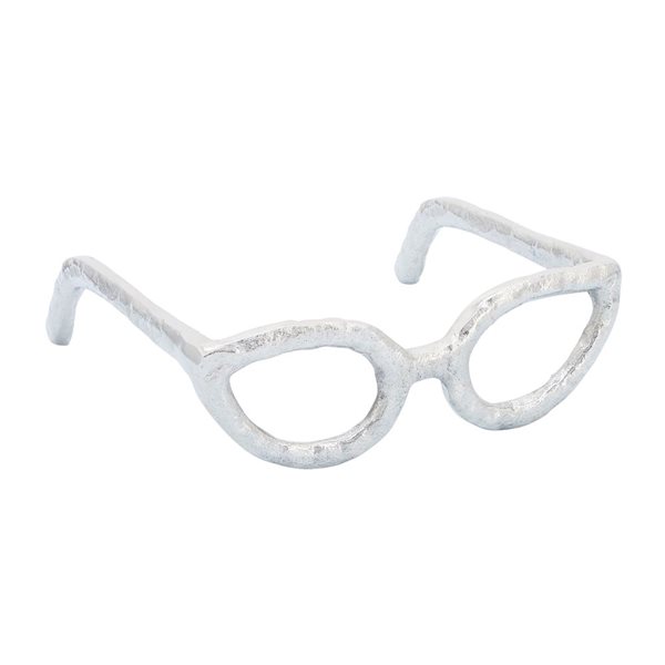 Sagebrook Home Silver Aluminum Contemporary Glasses Sculpture