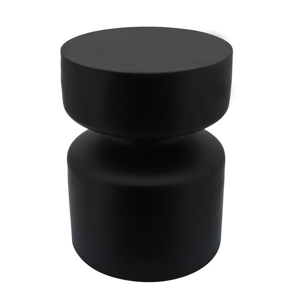 Sagebrook Home Modern Black Round Ottoman