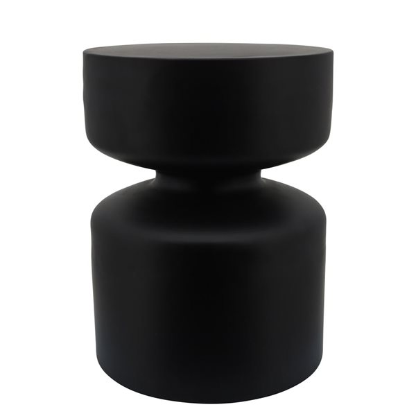 Sagebrook Home Modern Black Round Ottoman