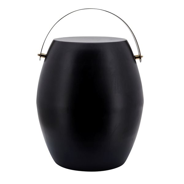 Sagebrook Home Black Metal Round End Table