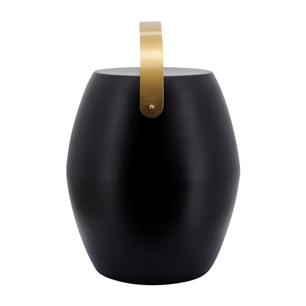 Sagebrook Home Black Metal Round End Table