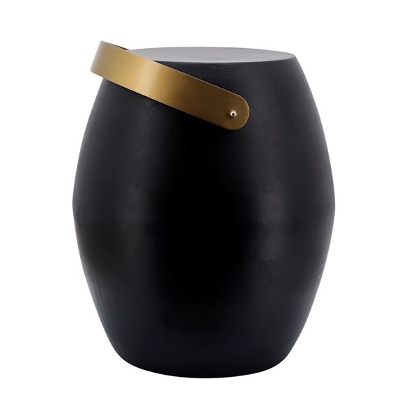 Sagebrook Home Black Metal Round End Table