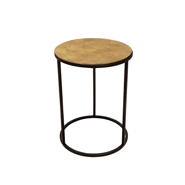 Sagebrook Home Gold/Black Side Table - 2-Piece