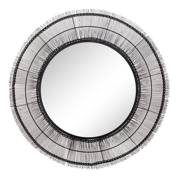 Sagebrook Home 43in x 2in Round Black Framed Wall Mirror 1548502 RONA