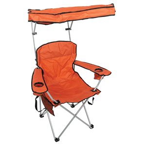 Chaise de camping pliante Camp & Go argile avec auvent