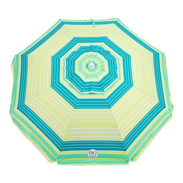 Rio Beach Blue and Green 6-ft Beach Umbrella