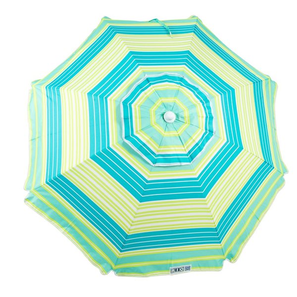 Rio Beach Blue and Green 6-ft Beach Umbrella